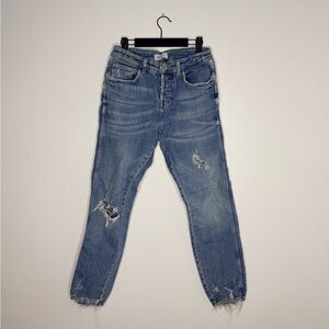 Zara Blue Distressed Jeans